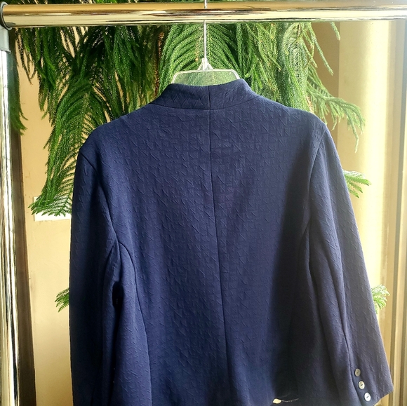 New Directions Petite Navy Blazer PM - Picture 3 of 4